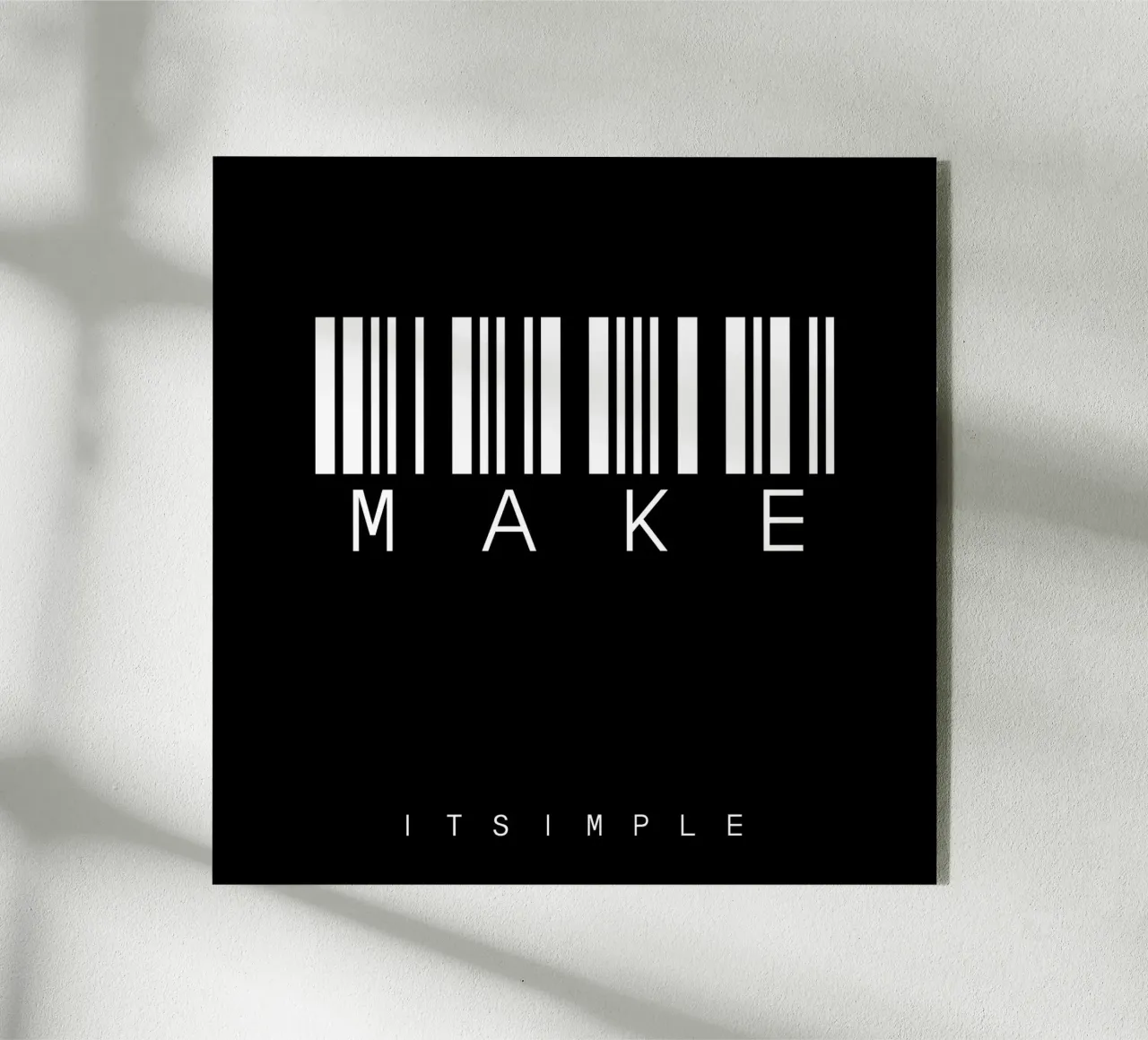 Barcode MAKE Black plexiglass da WordArt