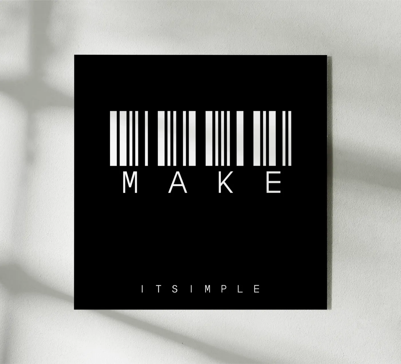 Barcode MAKE Black Acryl-Glas von WordArt by Steffi