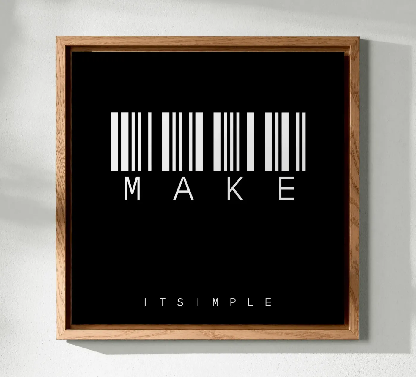 Barcode MAKE Black pannello forex da WordArt by Steffi