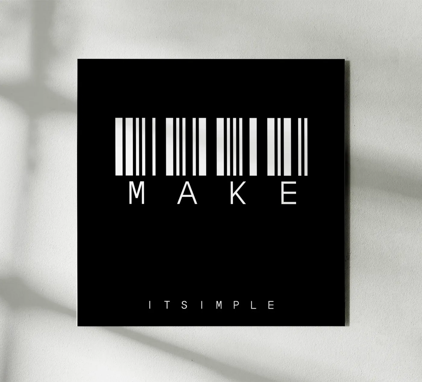 Barcode MAKE Black pannello forex da WordArt by Steffi