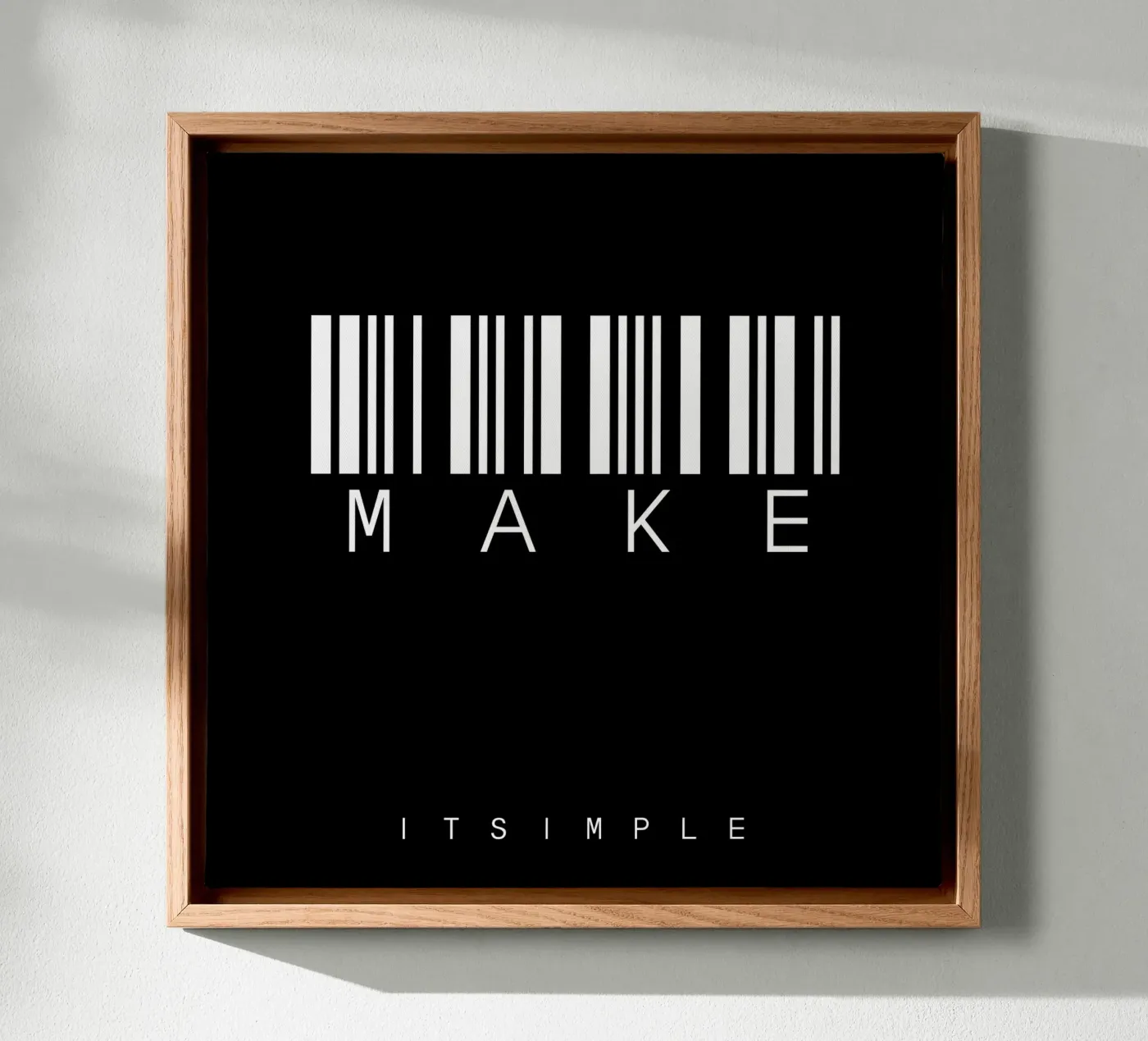 Barcode MAKE Black tela da WordArt by Steffi