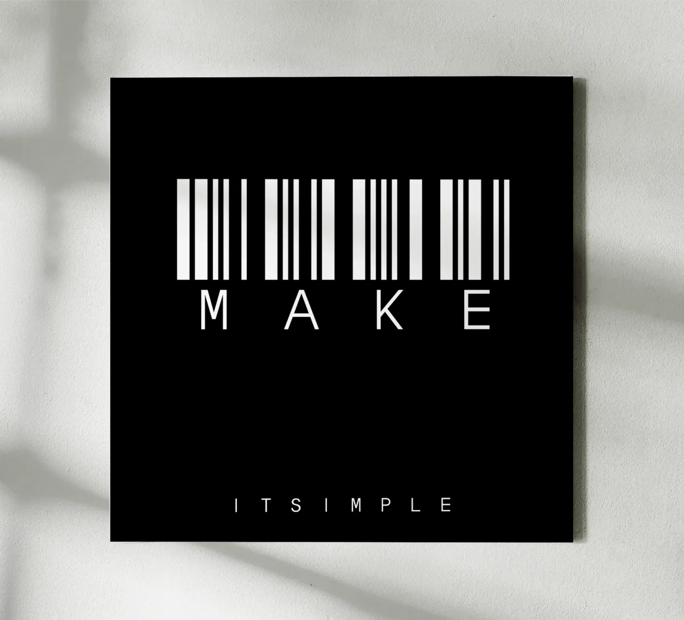 Barcode MAKE Black tela da WordArt by Steffi