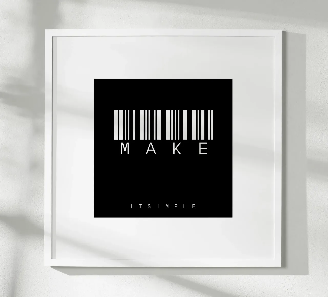 Barcode MAKE Black poster da WordArt