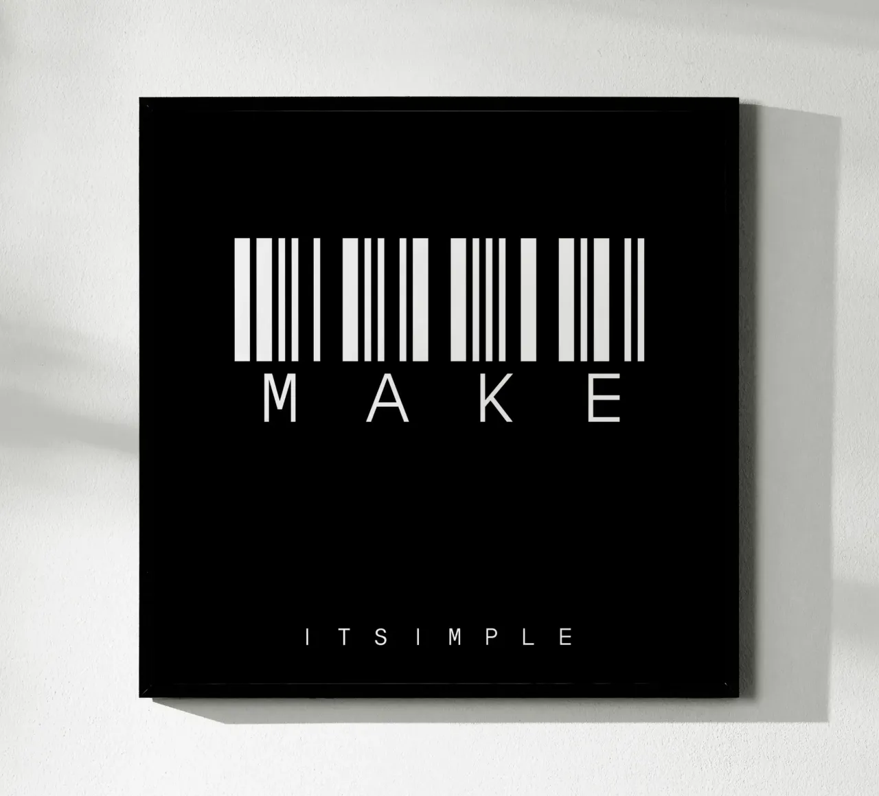 Barcode MAKE Black poster da WordArt