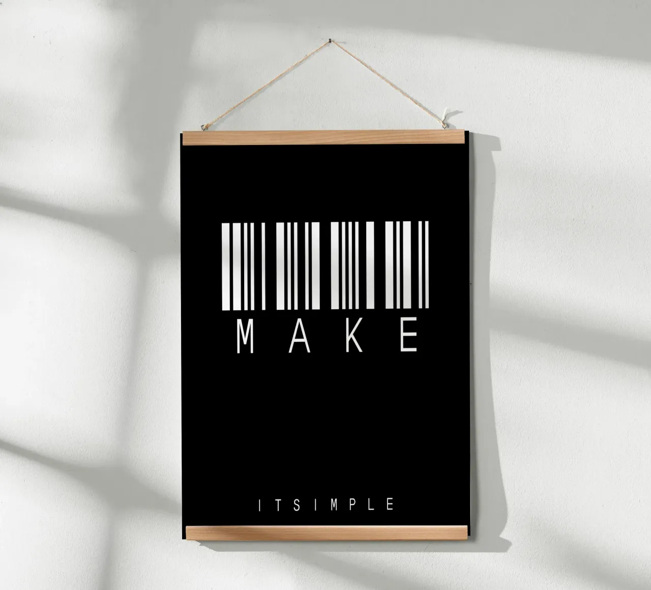 Barcode MAKE Black poster da WordArt