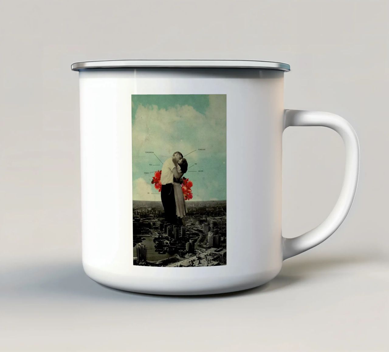 Never Forever tazza in smalto da Frank Moth
