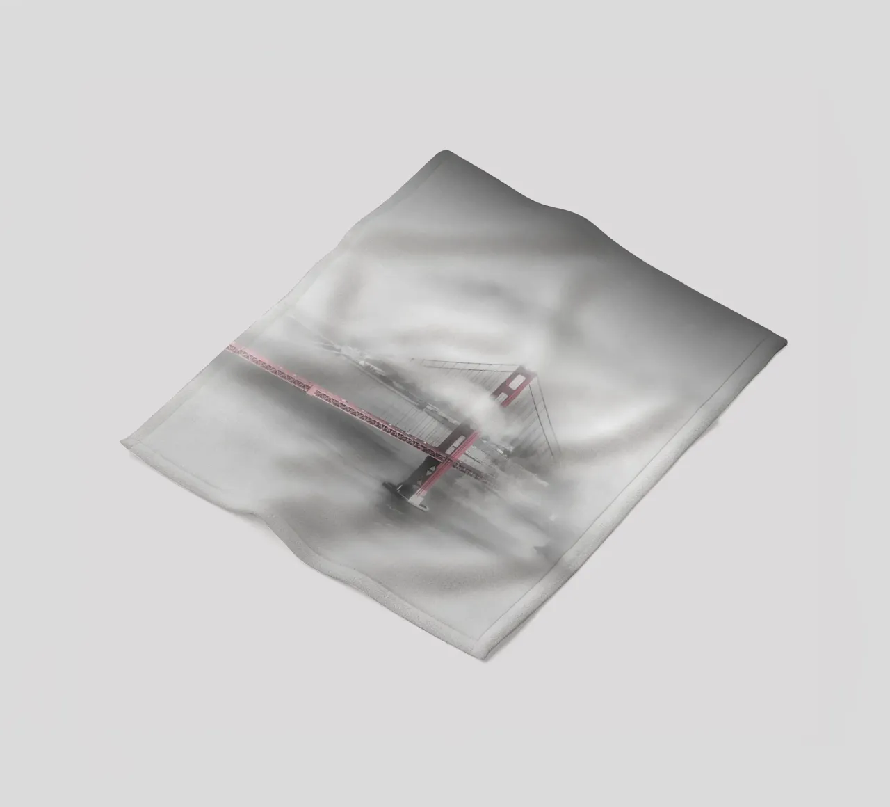 Golden Gate Bridge in the fog | colourkey fleece blanket by Melanie Viola