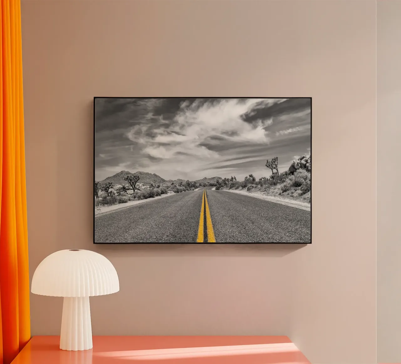 Park Boulevard, Joshua Tree National Park acrylic glass by Melanie Viola