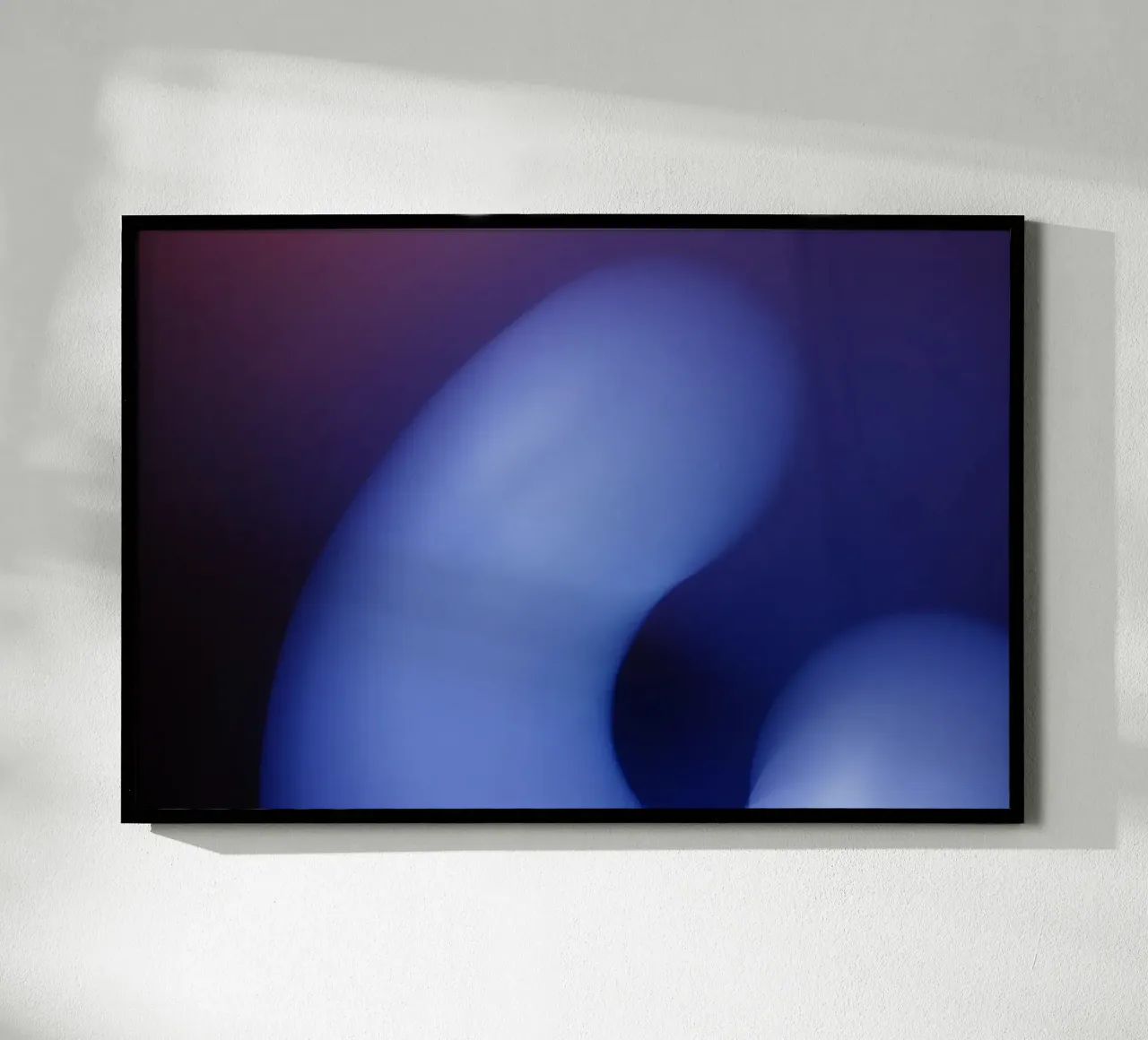 Blue II poster con telaio in legno da Kristin R