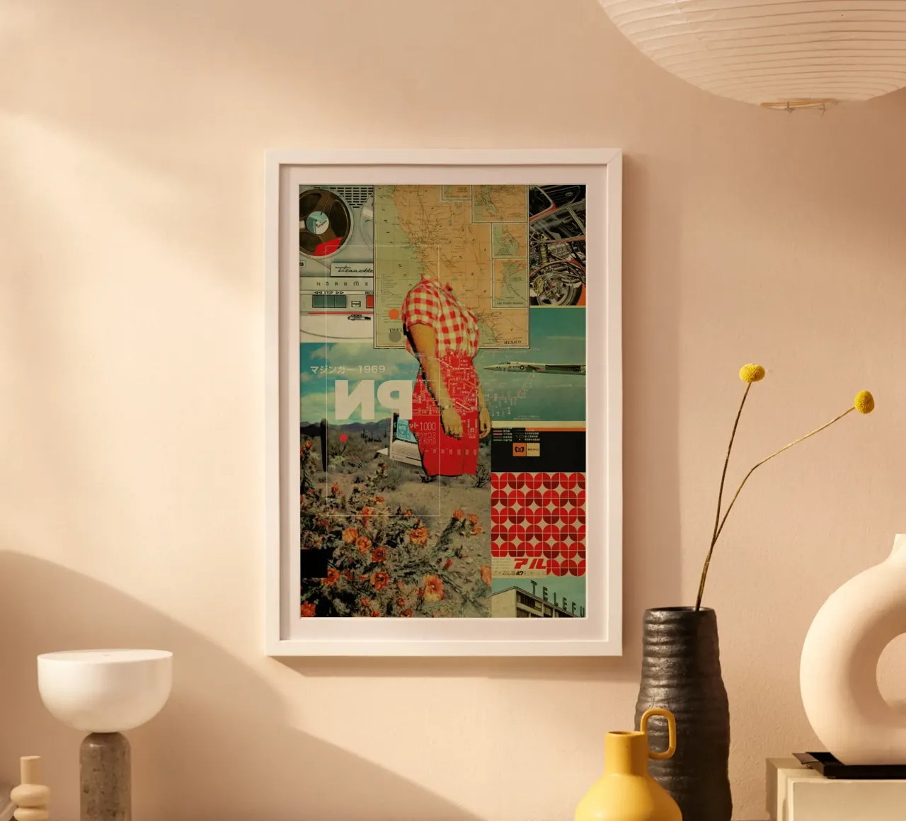 NP 1969 poster con telaio in legno da Frank Moth