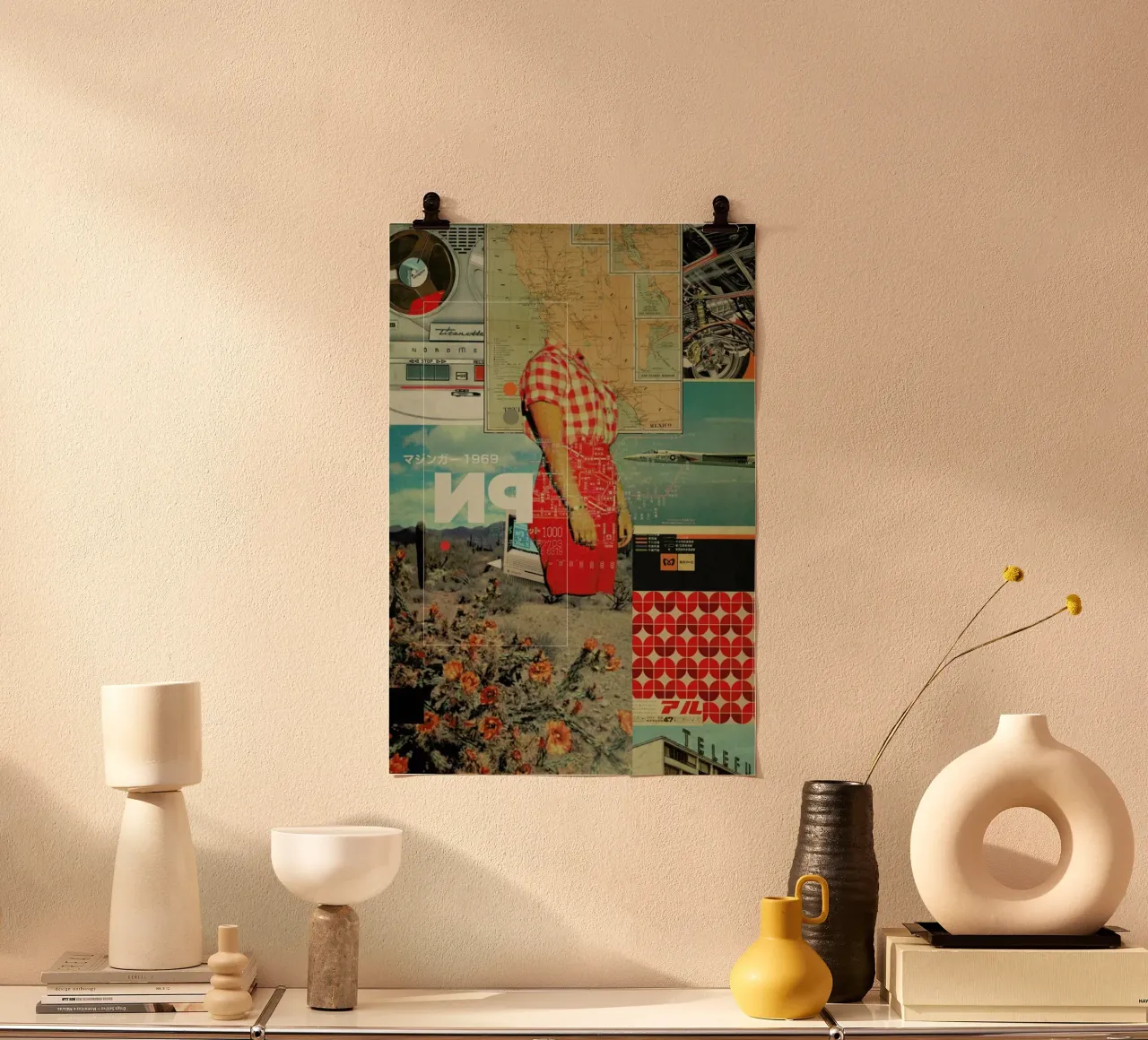 NP 1969 poster con telaio in legno da Frank Moth