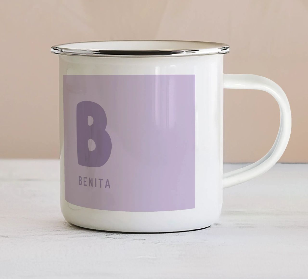 Your name two tazza in smalto da pv design