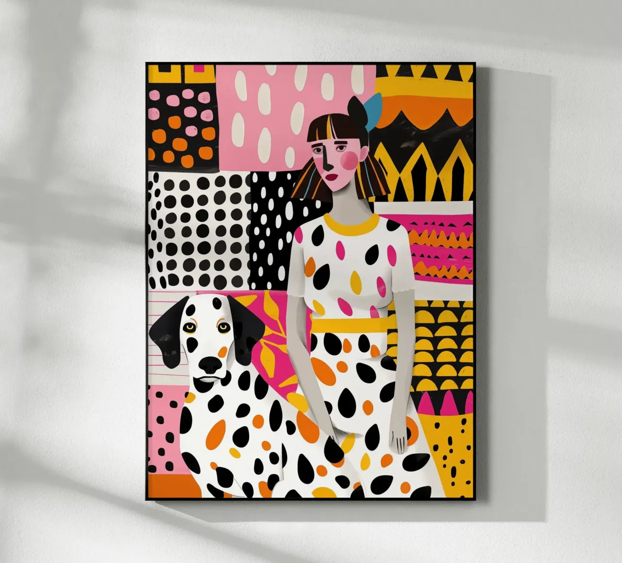 Collage di dalmata e cani patchwork plexiglass da Autofocus