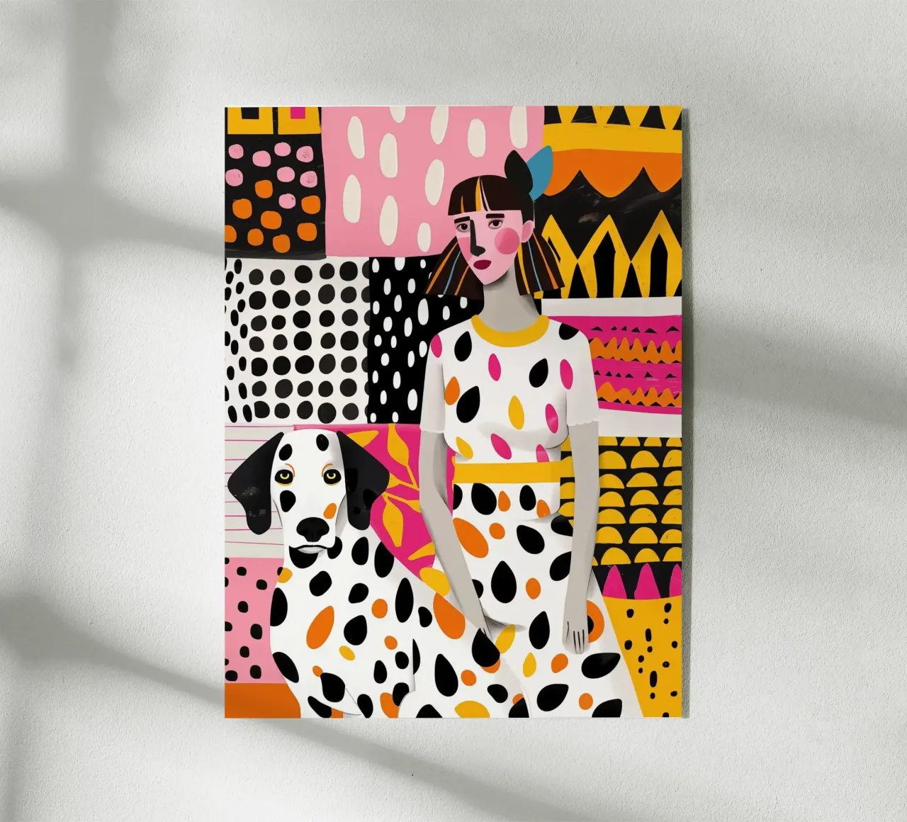 Collage di dalmata e cani patchwork plexiglass da Autofocus