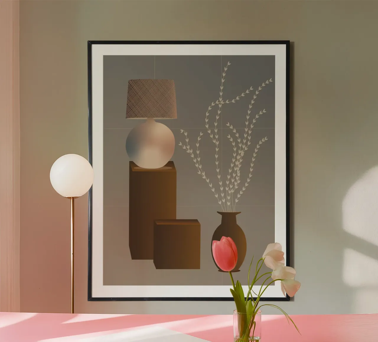 Natura morta moderna in bronzo I poster con telaio in plastica da Atelier_SousleMont
