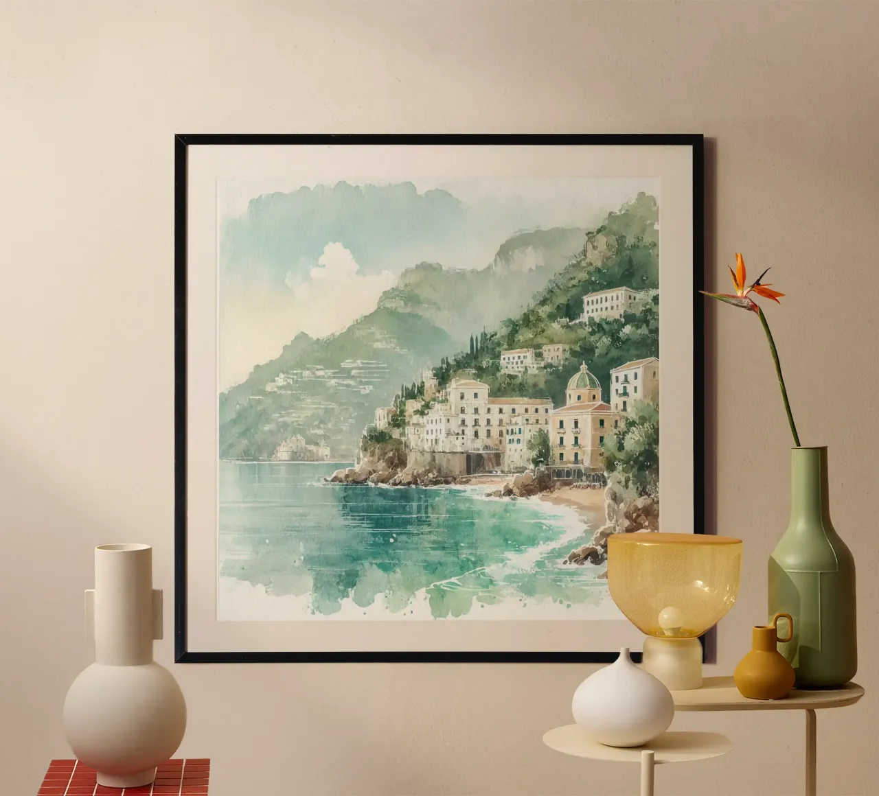 Costiera Amalfitana II poster con telaio in plastica da Travel with Chris