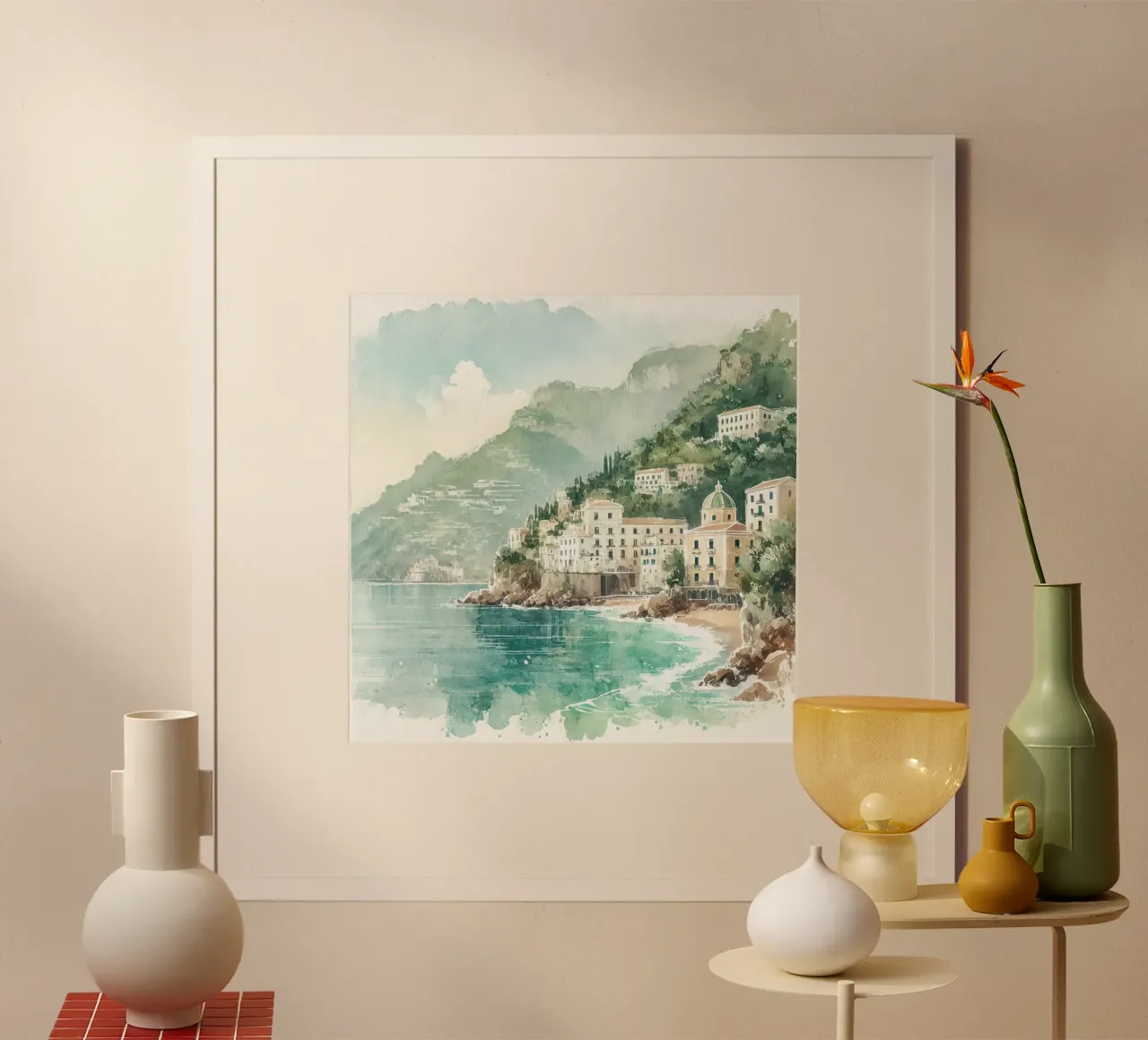 Costiera Amalfitana II poster con telaio in plastica da Travel with Chris