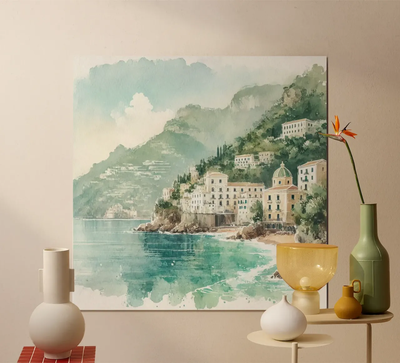 Costiera Amalfitana II poster con telaio in plastica da Travel with Chris