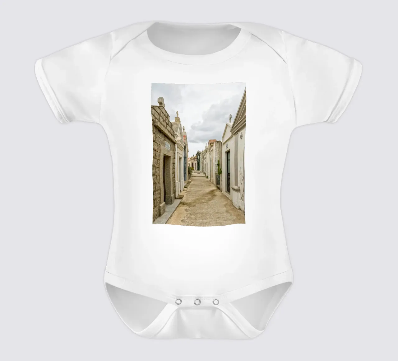 Grabhäuschen Kurzarm Babybody von Curious Collections by Marielle Leenders