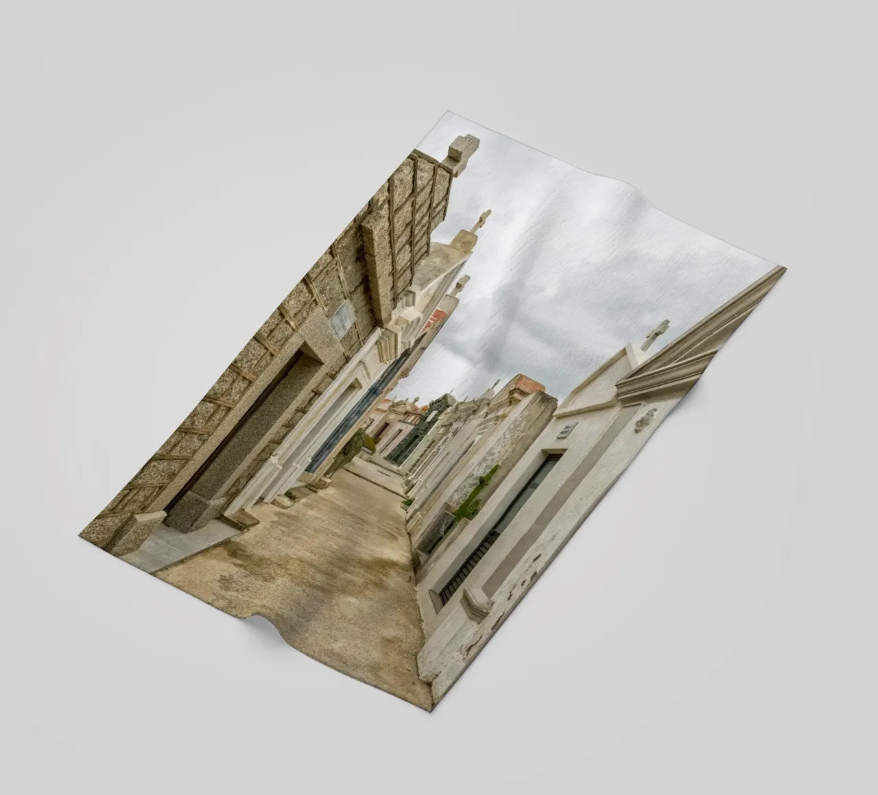 Gravehouses beach towel by Curious Collections by Marielle Leenders