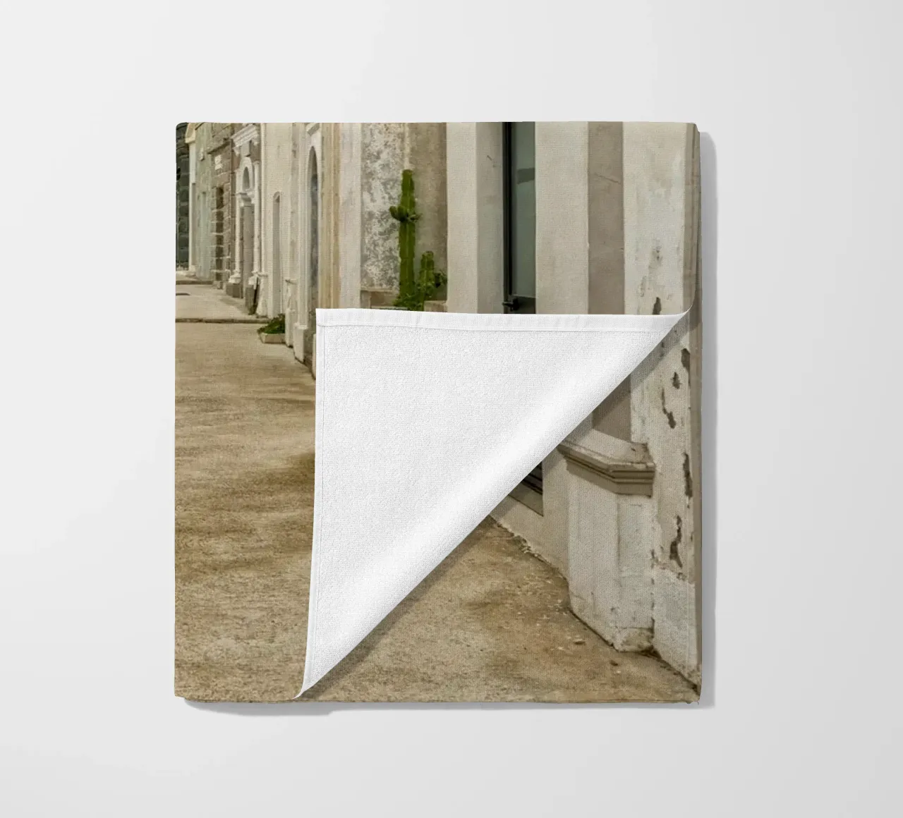 Gravehouses beach towel by Curious Collections by Marielle Leenders