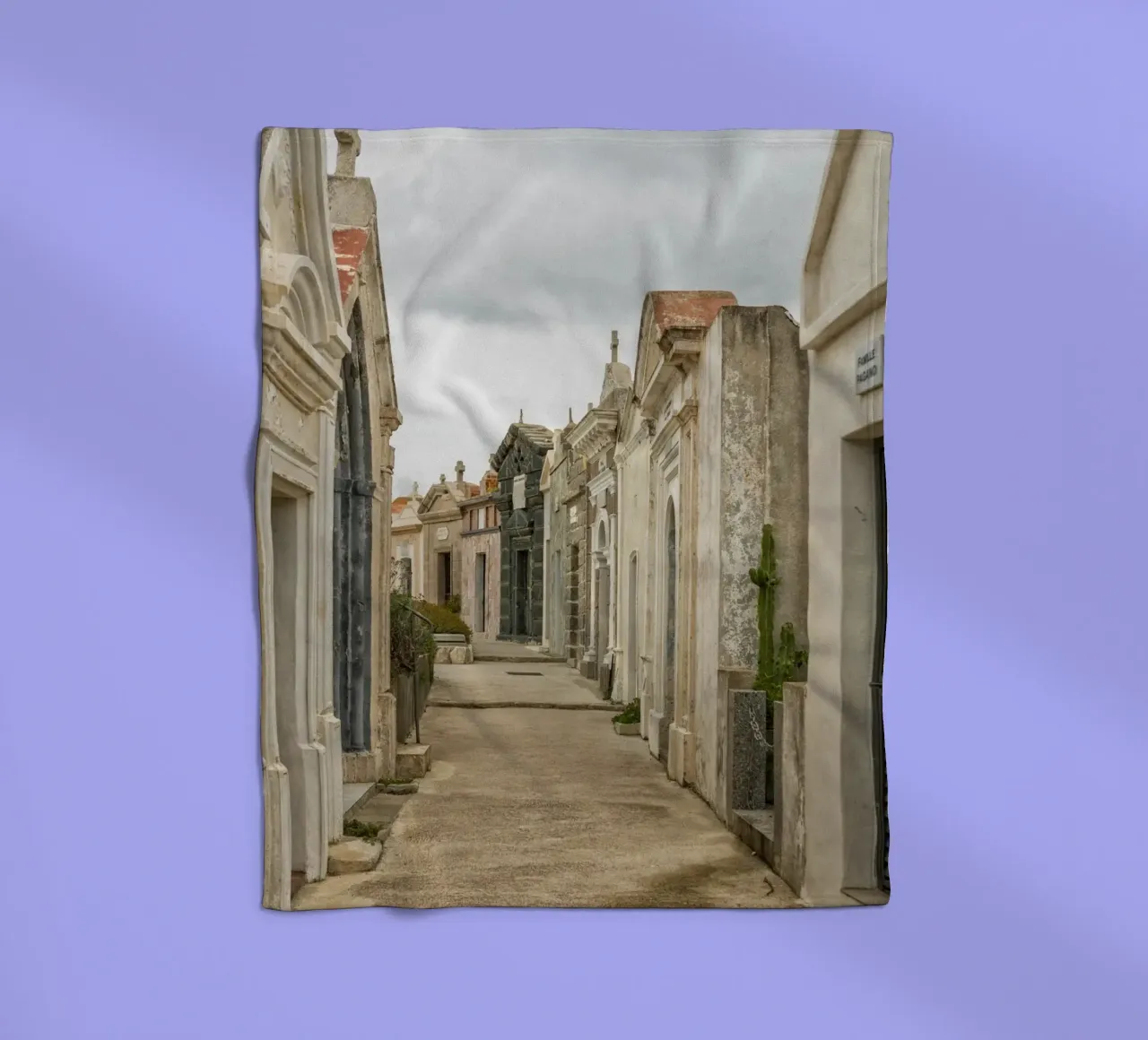 Gravehouses fleece blanket by Curious Collections by Marielle Leenders