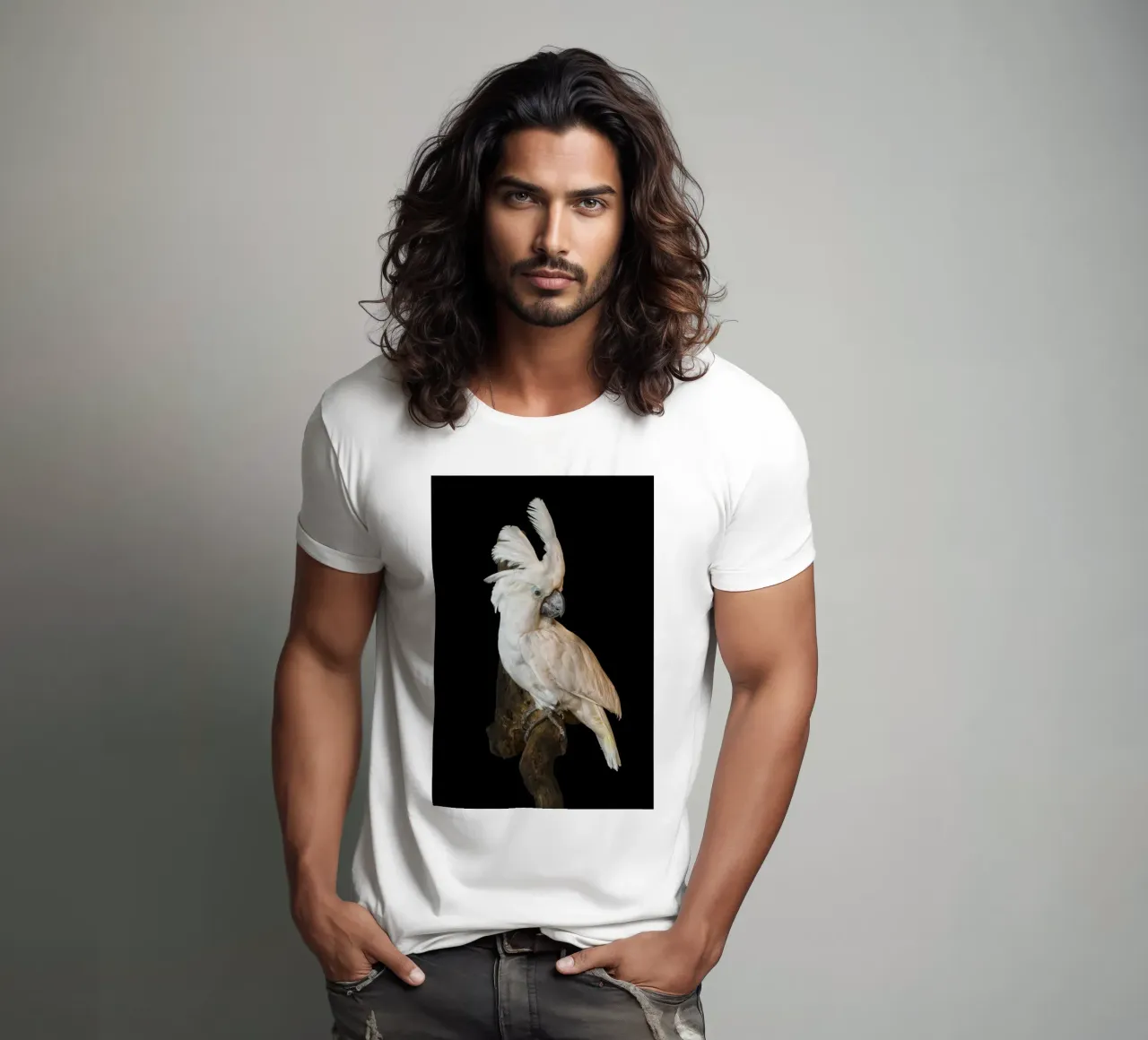Cacatua bianco t-shirt da Curious Collections by Marielle Leenders
