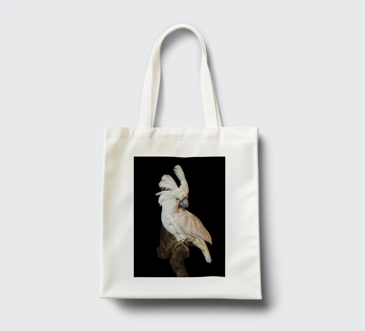 Cacatua bianco borsa in juta da Curious Collections by Marielle Leenders