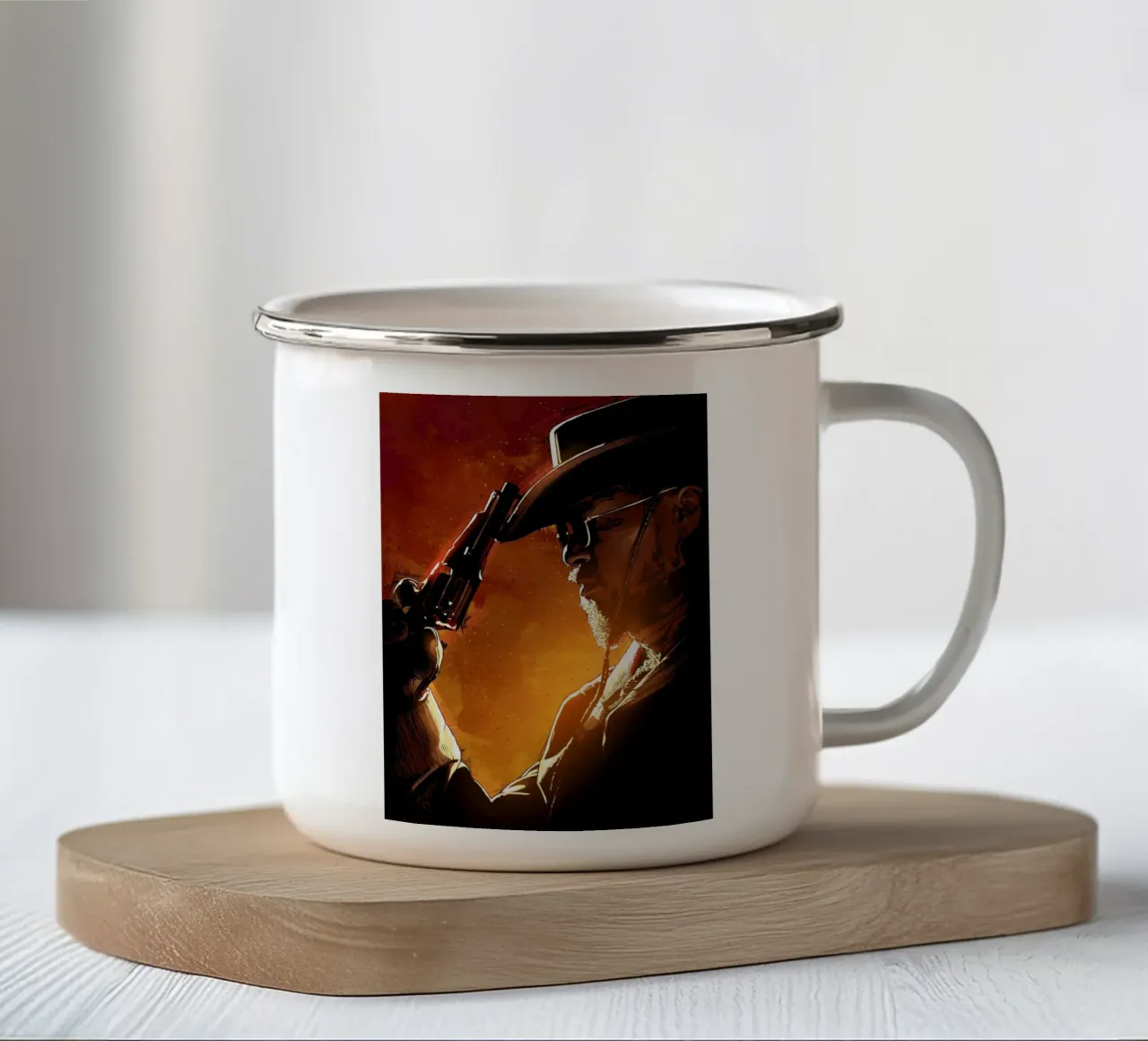 Django Unchained Emaille Tasse von nabakumov