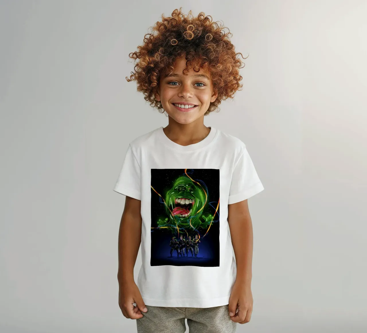 Ghostbusters Slimer kids t-shirt by nabakumov