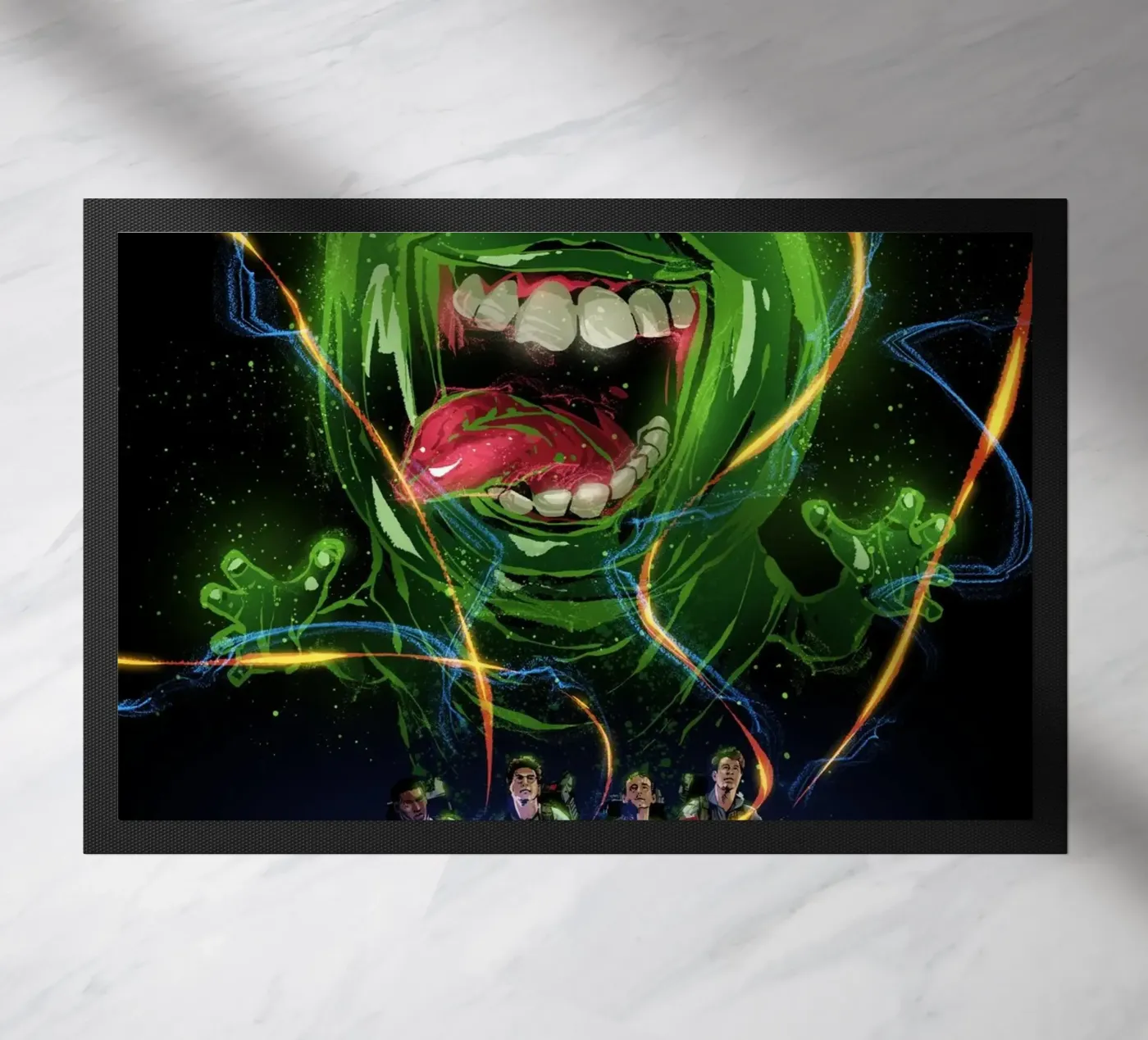 Ghostbusters Slimer doormat by nabakumov