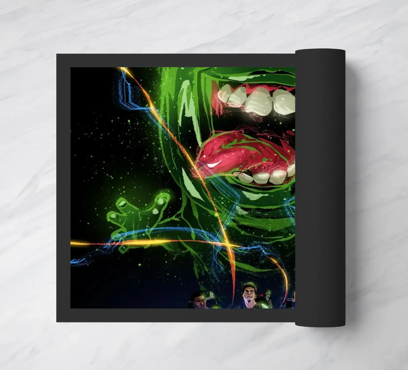 Ghostbusters Slimer doormat by nabakumov