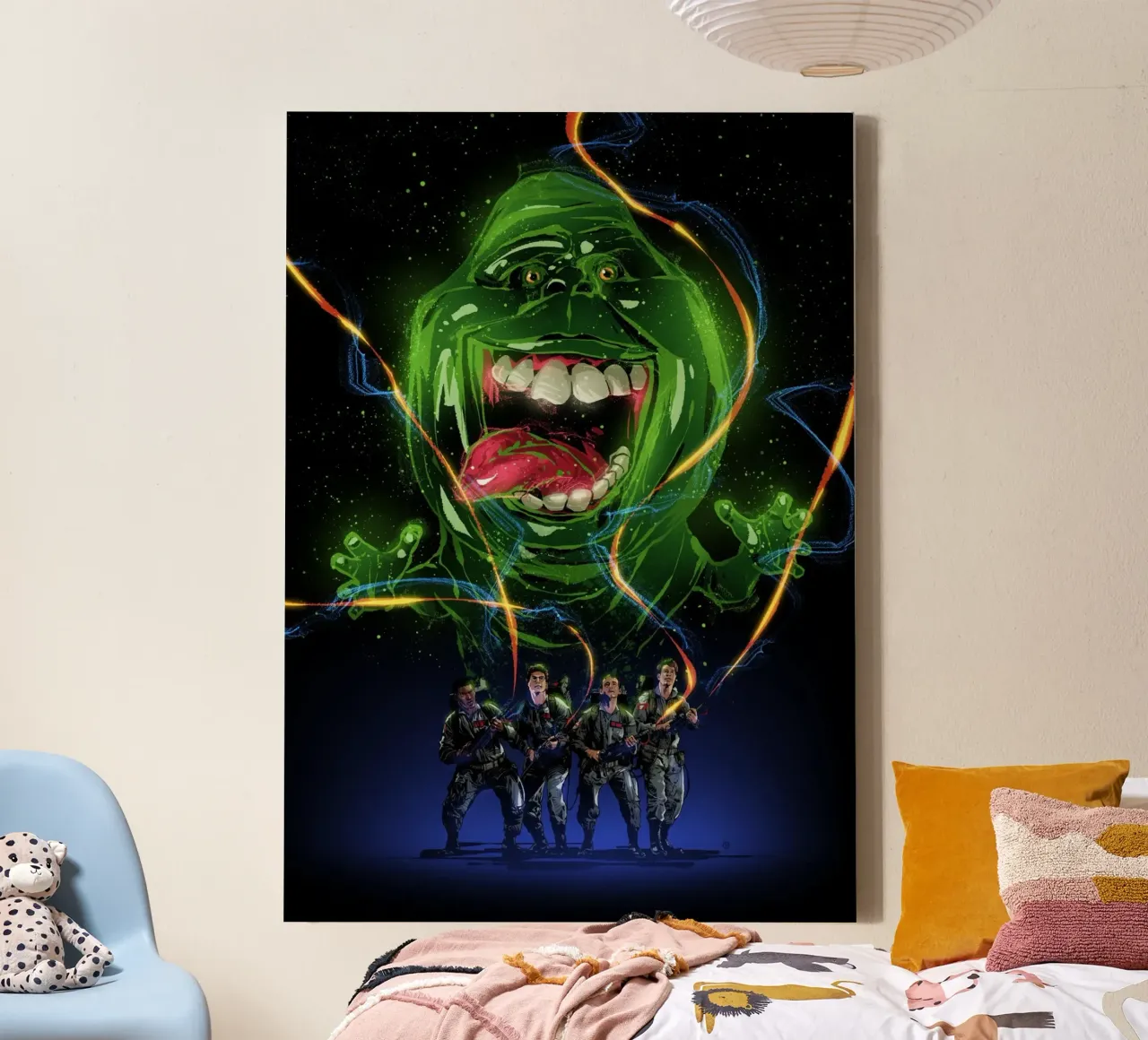 Ghostbusters Slimer canvas by nabakumov