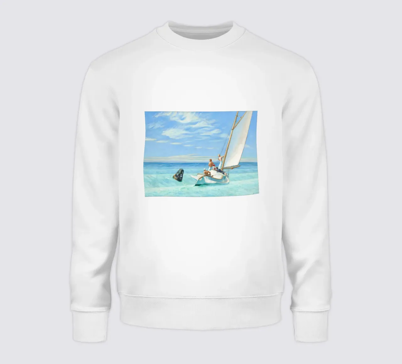 Edward Hopper - mareggiata a terra felpa da Timeless Artworks