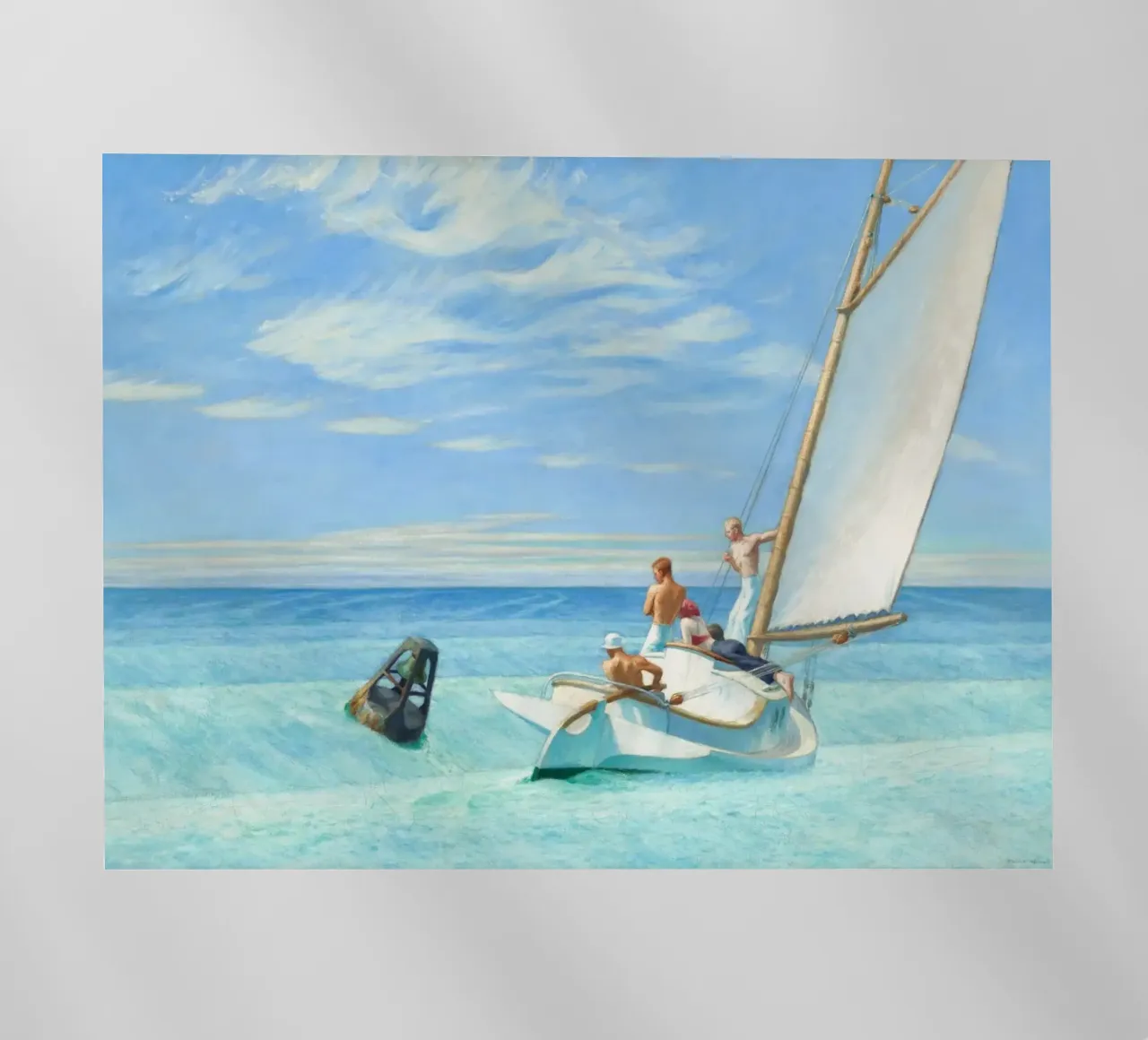 Edward Hopper - mareggiata a terra pellicola backlit da Timeless Artworks