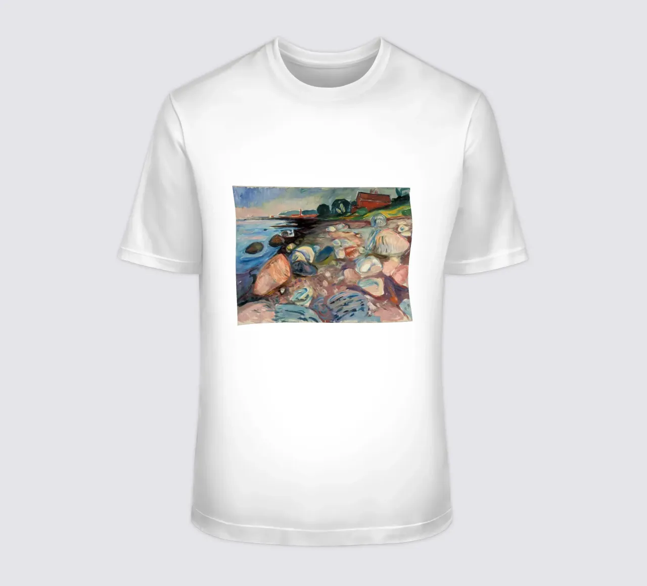 Edvard Munch - Riva con Casa Rossa t-shirt da Timeless Artworks