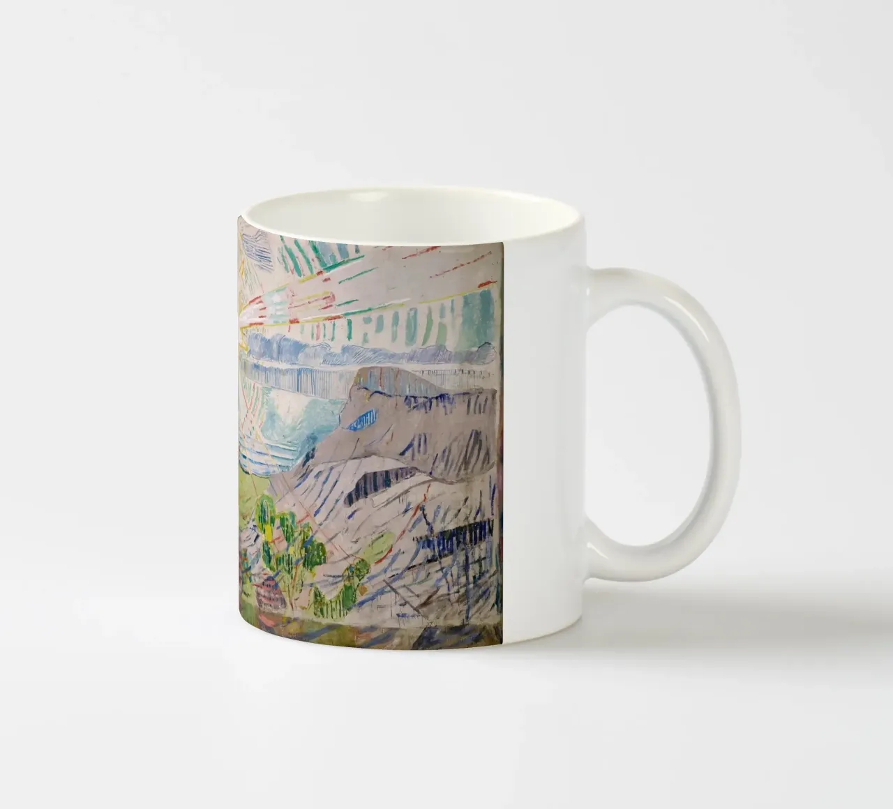 Edvard Munch - The Sun, 1911 ceramic mug by Timeless Artworks