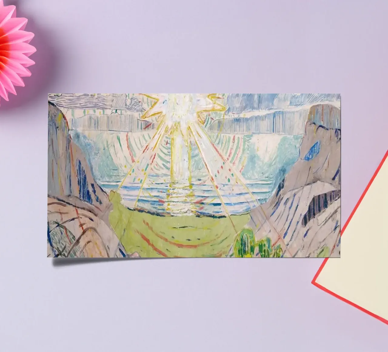 Edvard Munch - The Sun, 1911 sticker sheet by Timeless Artworks
