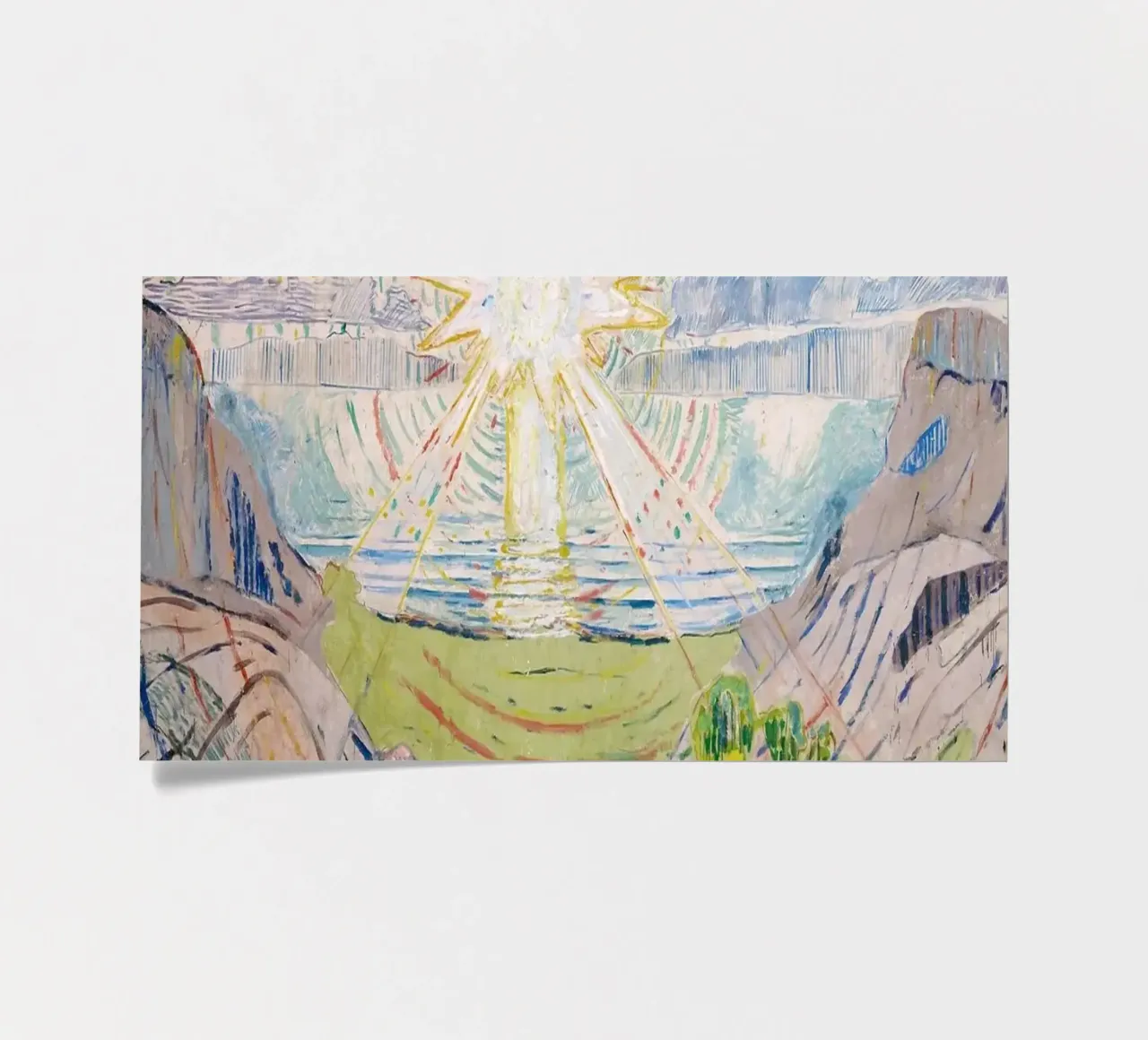 Edvard Munch - The Sun, 1911 sticker sheet by Timeless Artworks