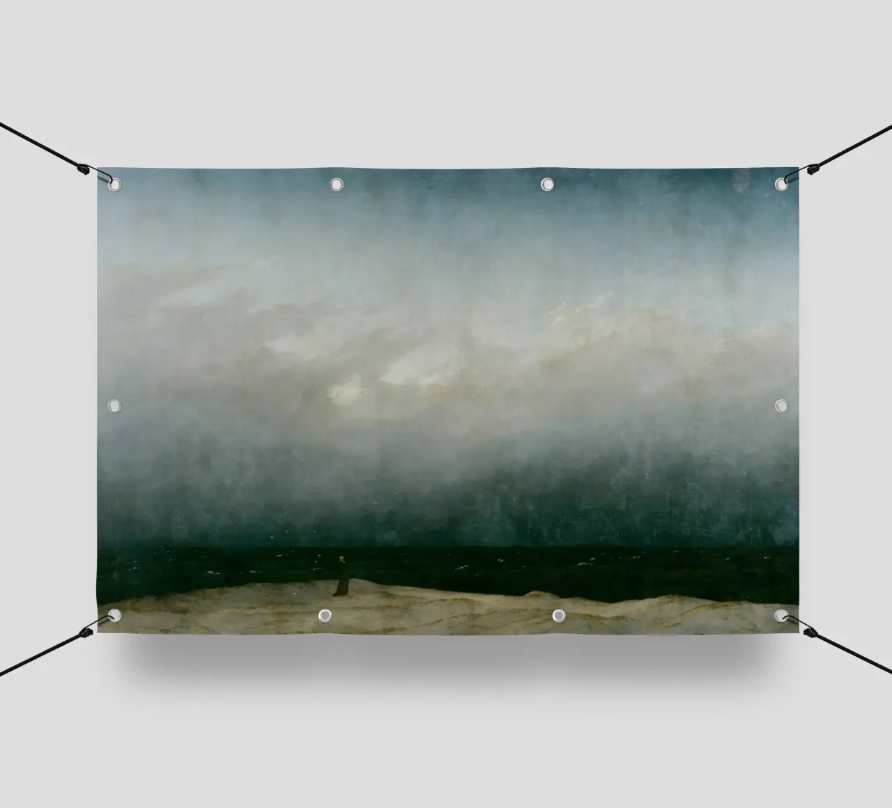 Caspar David Friedrich - Il monaco in riva al mare telo in pvc da Timeless Artworks