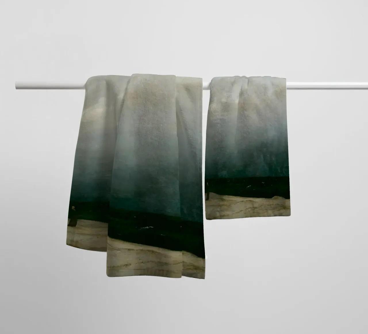 Caspar David Friedrich - The Monk by the Sea towel by Timeless Artworks