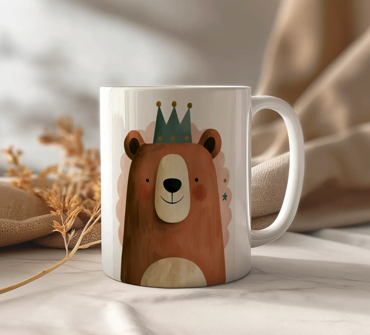 Bear King ceramic mug by Lilo