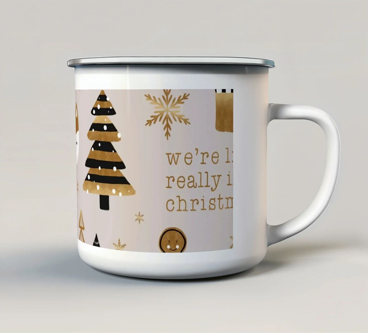 Volpe di Natale tazza in smalto da Orara Studio