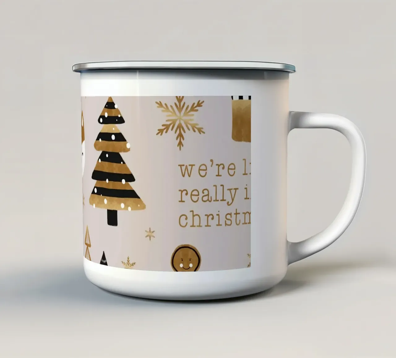 Volpe di Natale tazza in smalto da Orara Studio