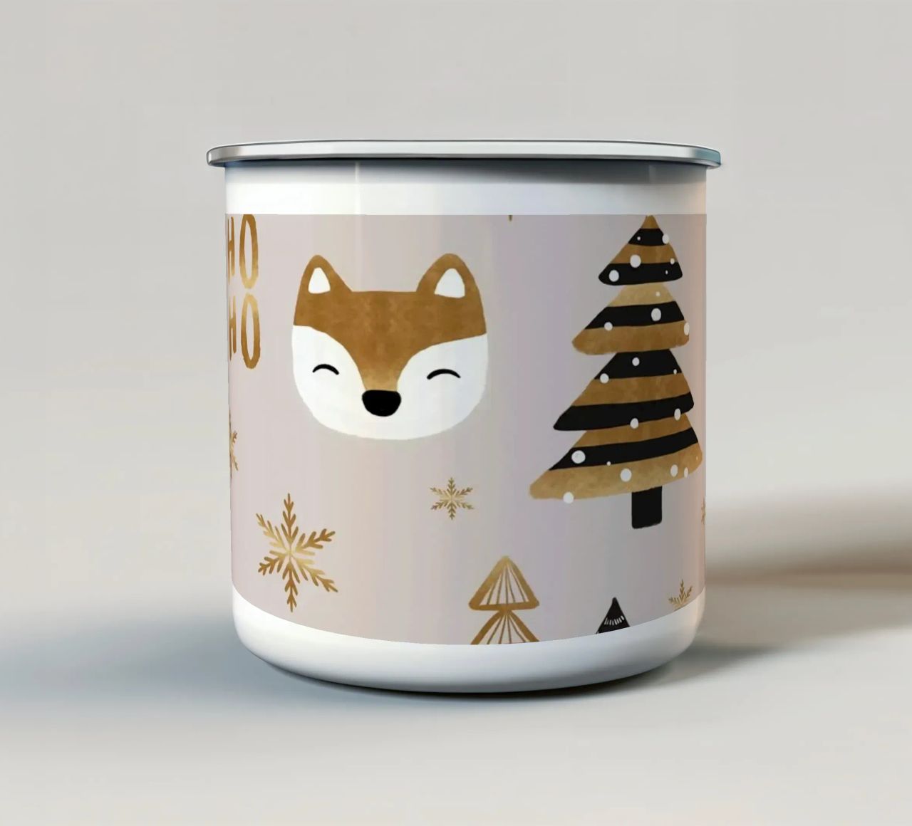 Volpe di Natale tazza in smalto da Orara Studio