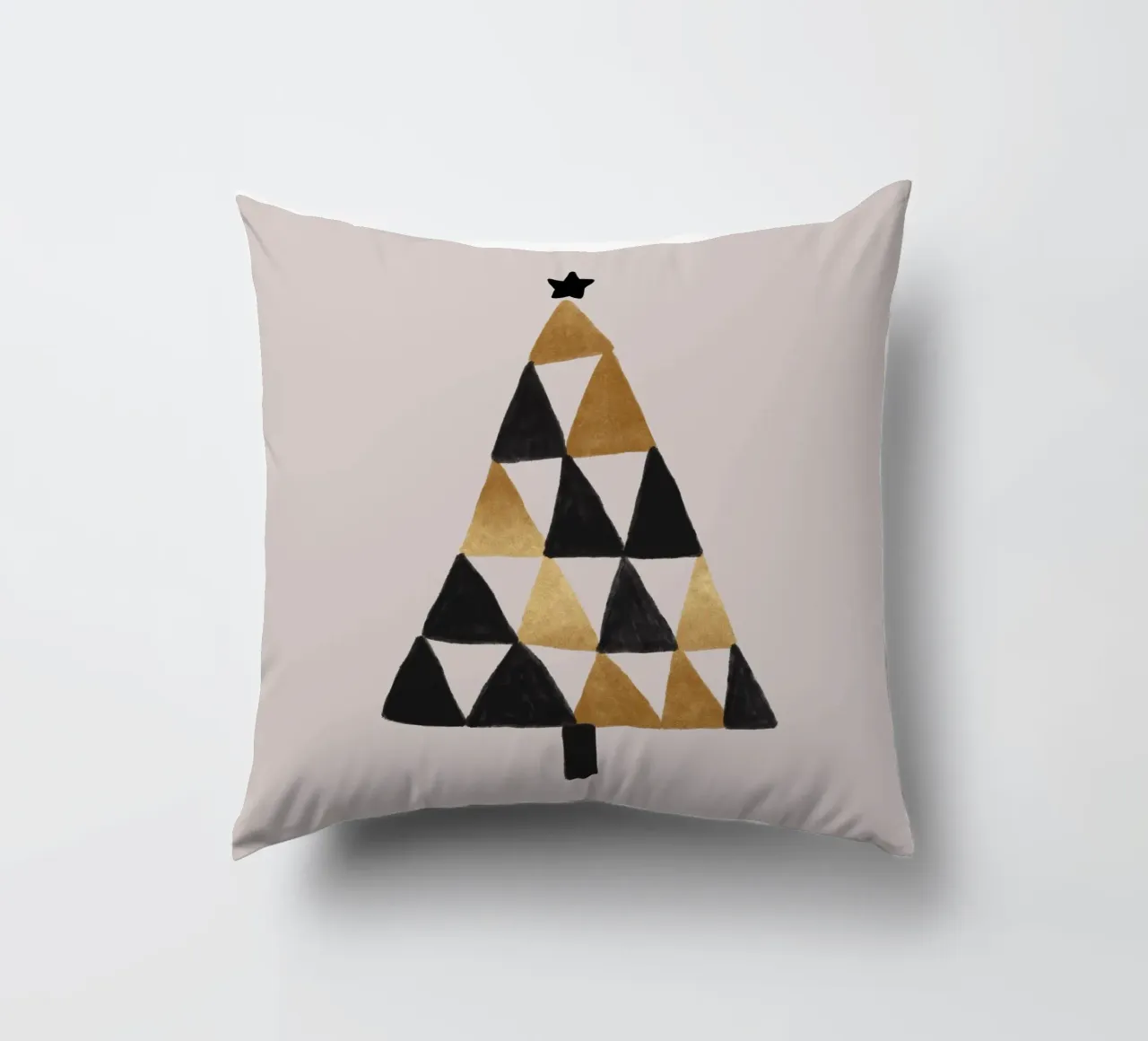 Xmas Geometric decorative cushion by Orara Studio