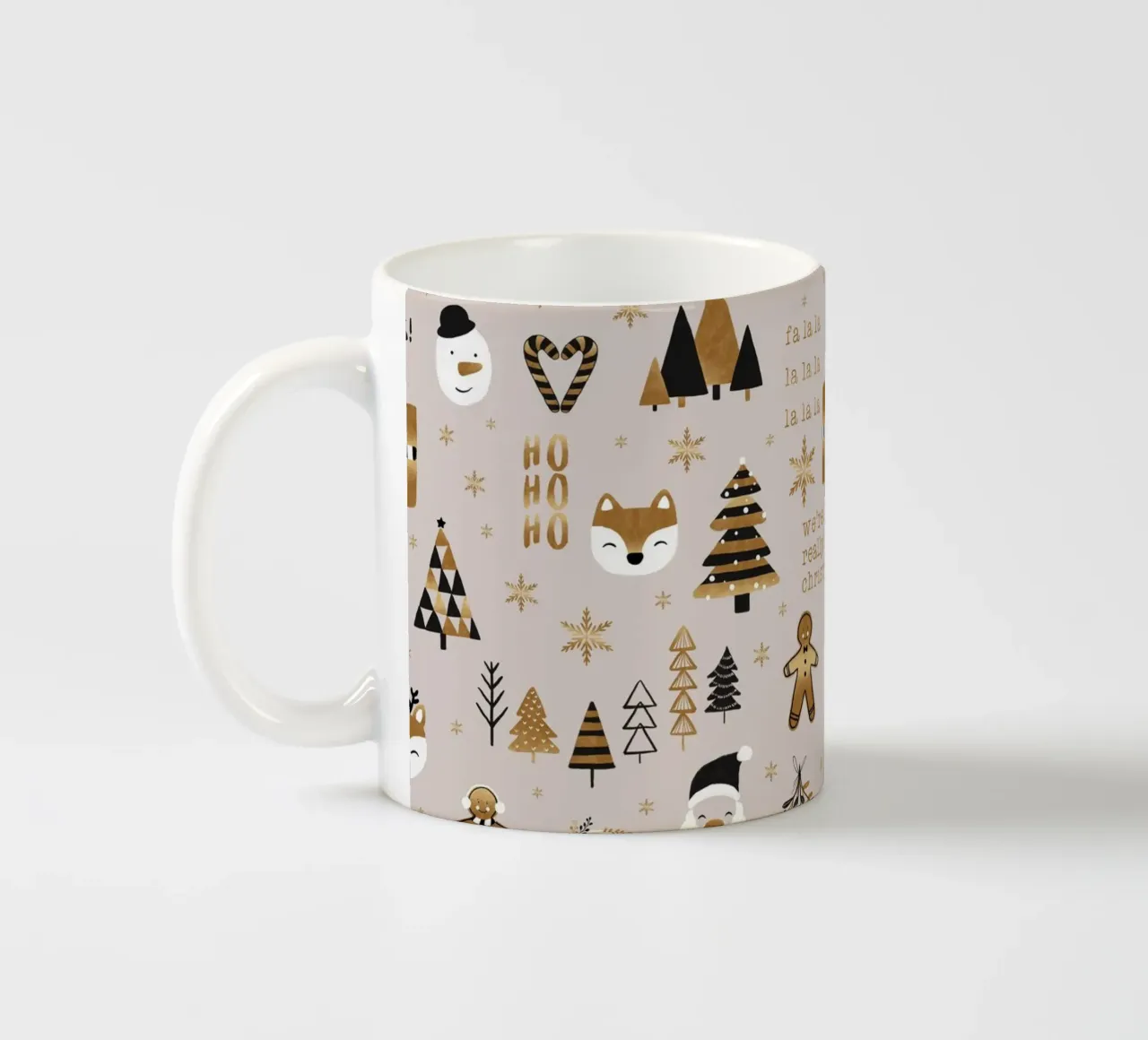 Natale geometrico tazza in ceramica da Orara Studio