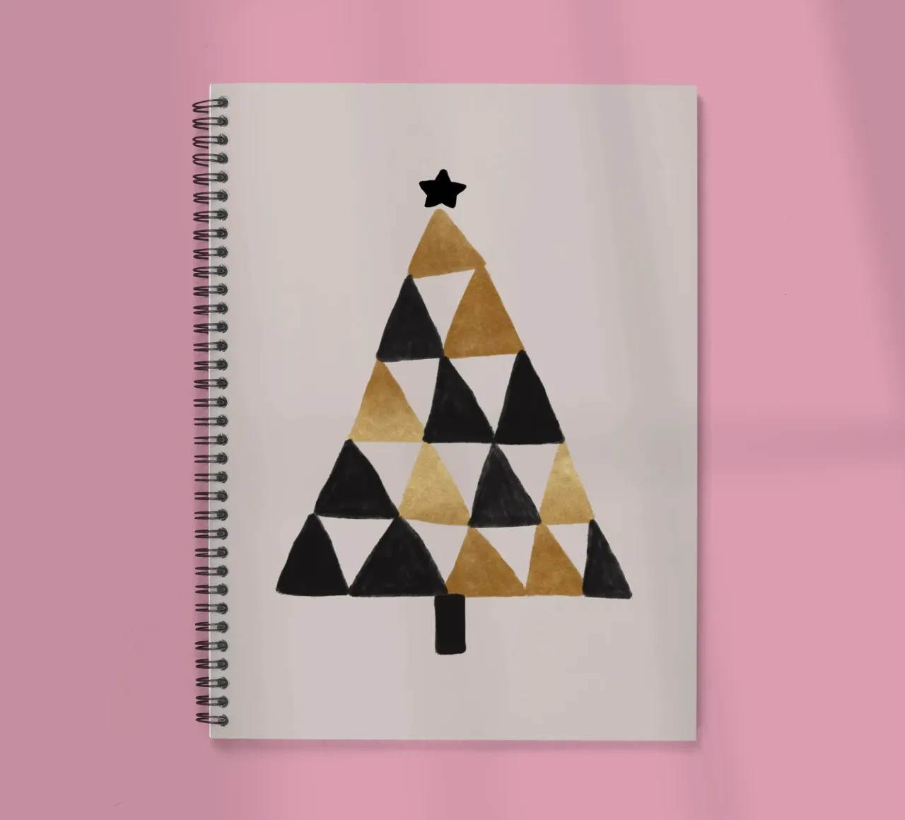 Xmas Geometric spiral notebook by Orara Studio