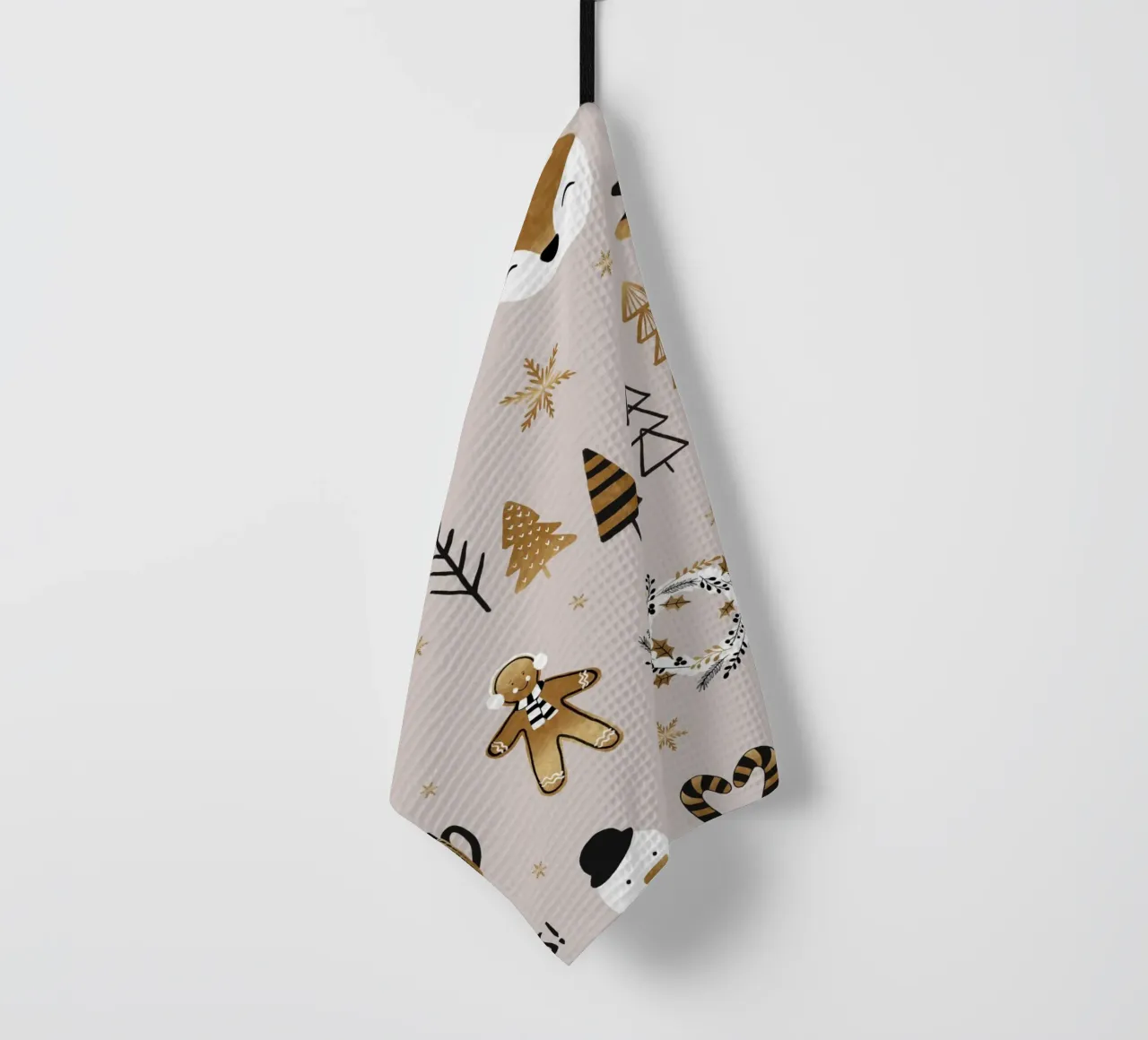 Xmas Geometric tea towel by Orara Studio