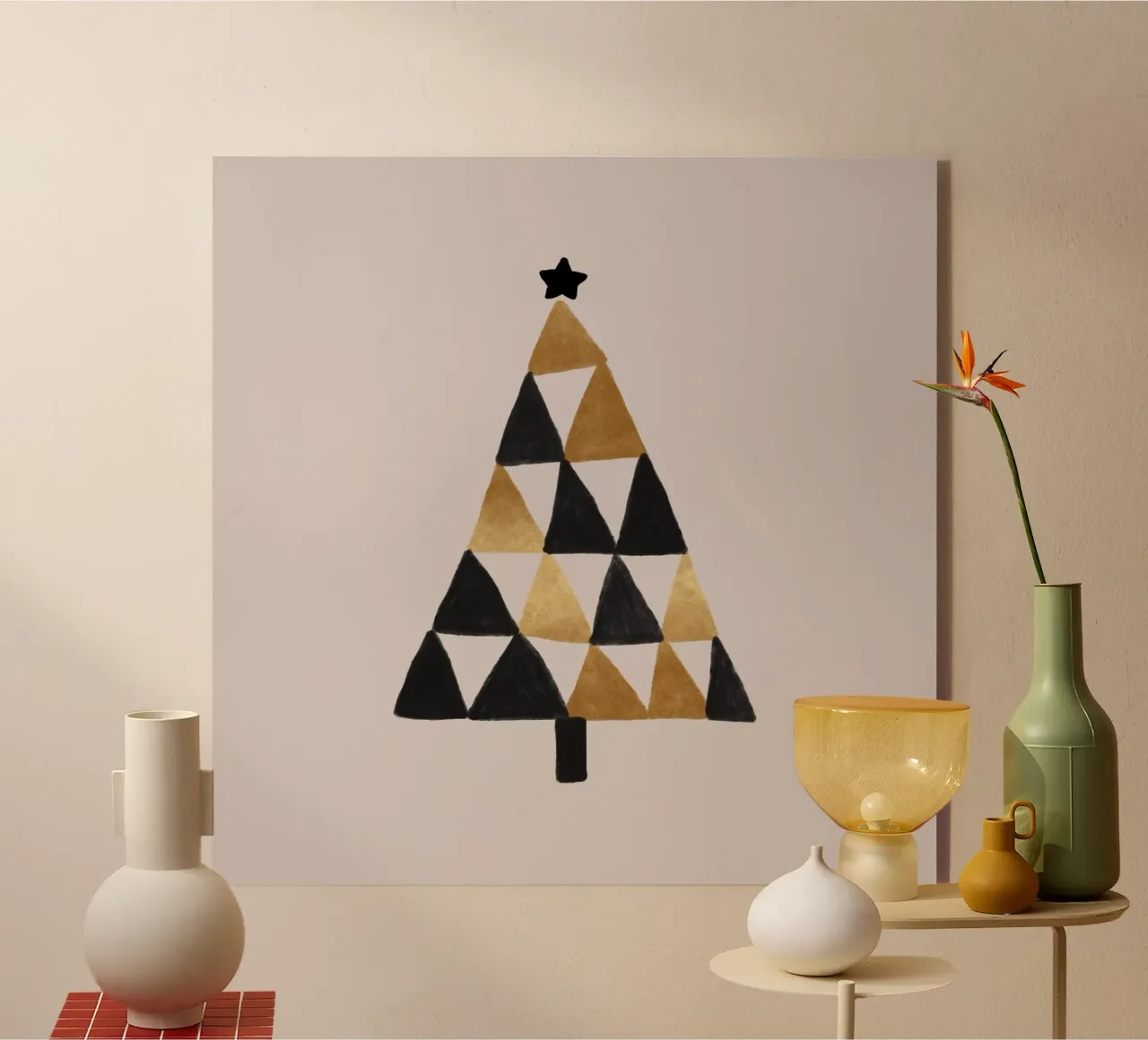 Xmas Geometric acrylic glass by Orara Studio